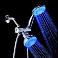LED手持花洒和LED花洒组合淋浴套装，镀铬表面 A24套装