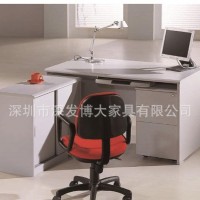 深圳办公桌，石岩板式办公家具定做，简单灰白色办公桌