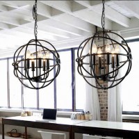 美式创意吊灯时尚铁艺圆球灯复古工业咖啡厅服装店装饰灯餐厅灯